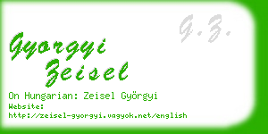 gyorgyi zeisel business card